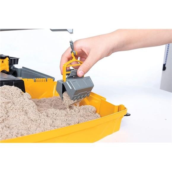 Kinetic Sand, Construction Site Folding Sandbox with Toy Truck and 2lbs - Picture 4 of 6